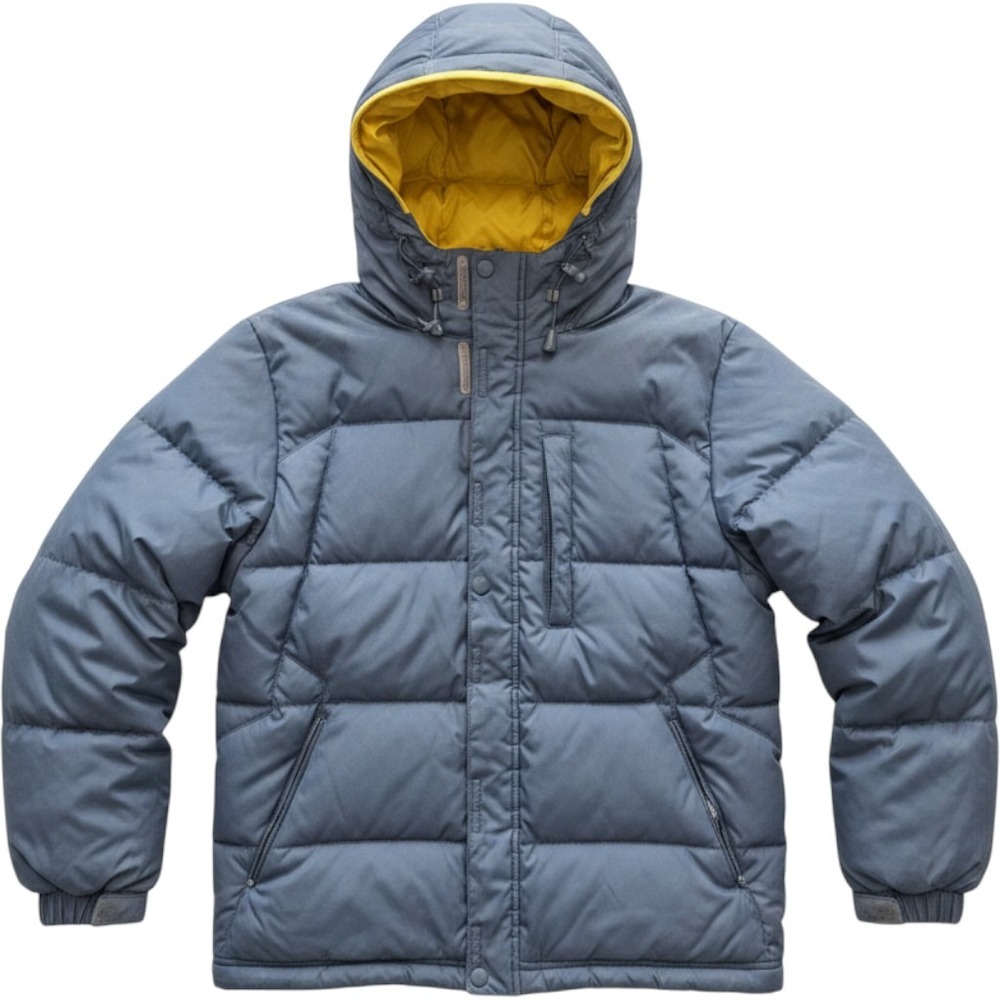 Abercrombie‎ & Fitch Mens Mountain Expedition Puffer Jacket Navy Blue Hooded M